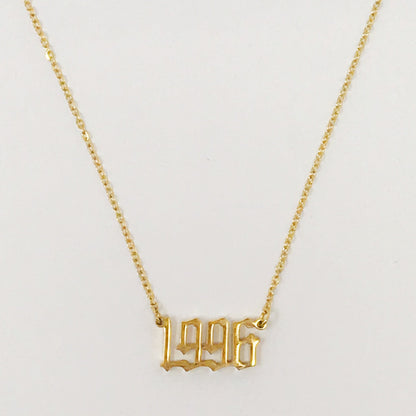 Birth Year Necklace - Aaria Tees
