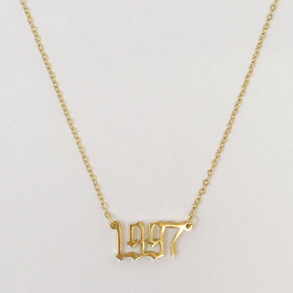 Birth Year Necklace - Aaria Tees