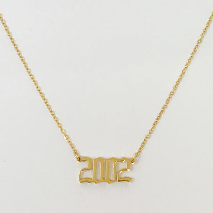 Birth Year Necklace - Aaria Tees