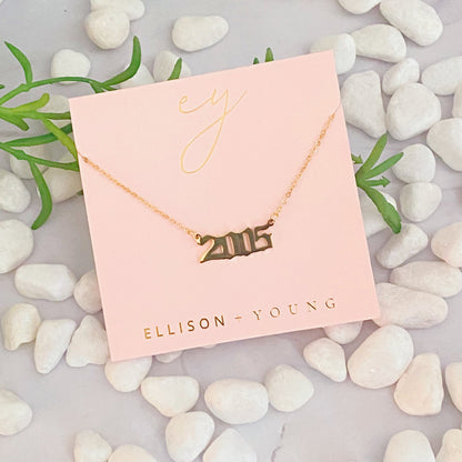 Birth Year Necklace - Aaria Tees