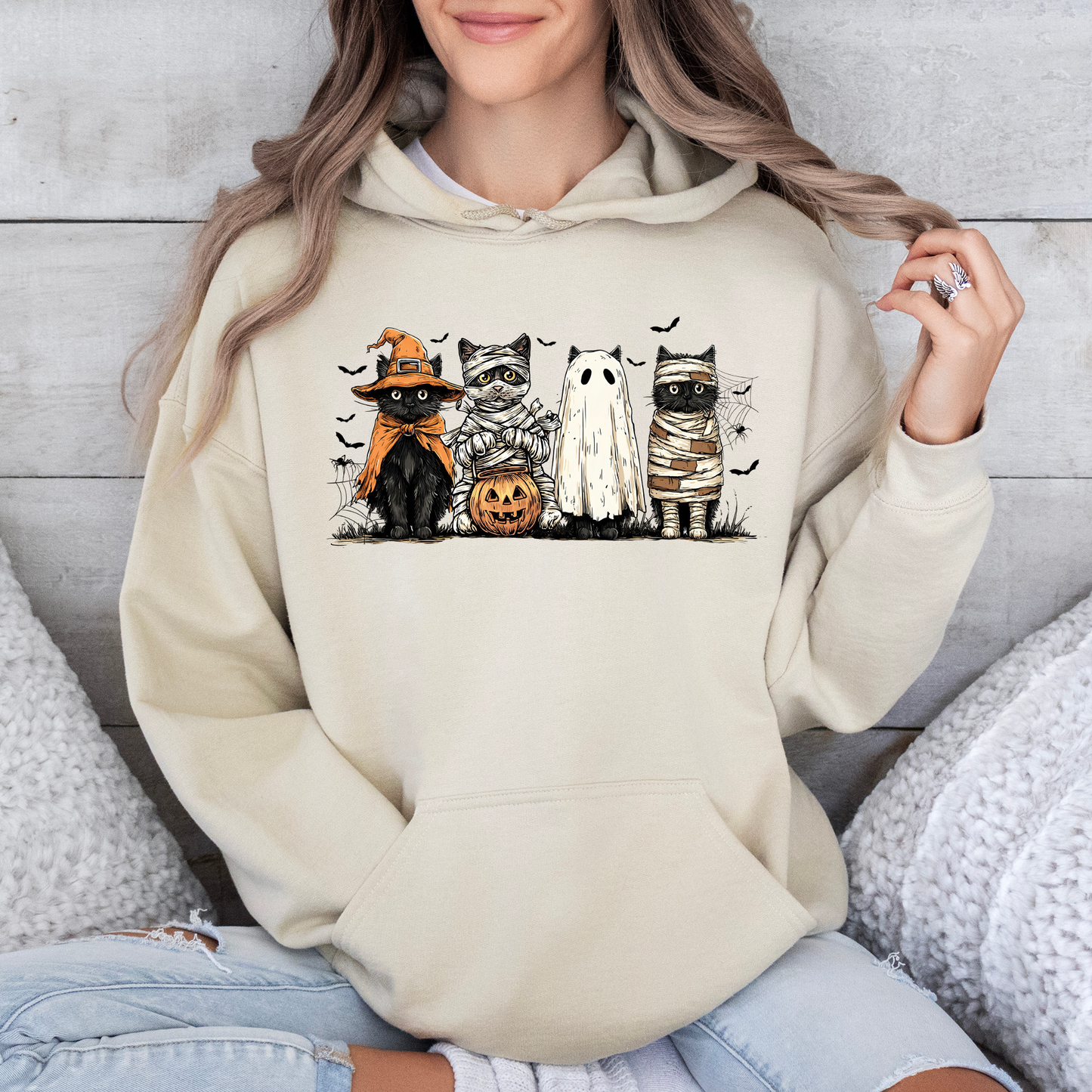 Black Cats Pumpkin, Ghosts Cats, Retro Halloween, Gothic, Halloween Cat Mama Shirt, Autumn, Black Cat, Graphic Hoodie, Hooded Sweatshirt
