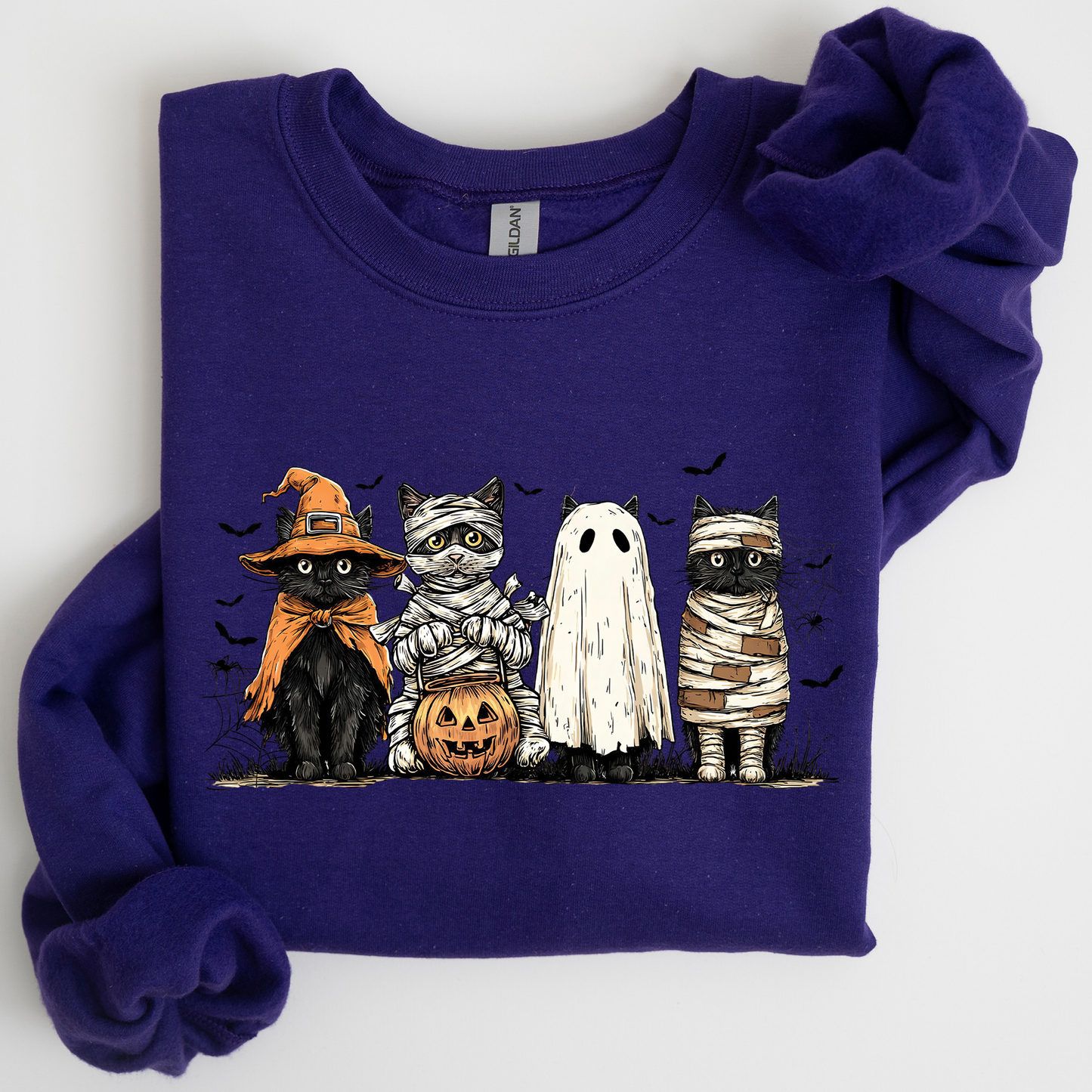 Black Cats Pumpkin, Ghost Cats, Retro Halloween, Gothic, Halloween Cat Mama Shirt, Autumn, Black Cat, Halloween Sweatshirt