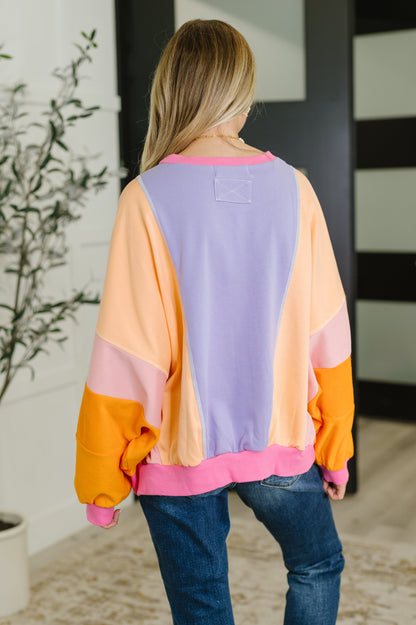 Blockbuster Color Block Pullover in Muted (Online Exclusive)