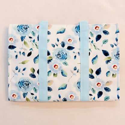 Bloom Blue Floral Couture Tote - Aaria Tees