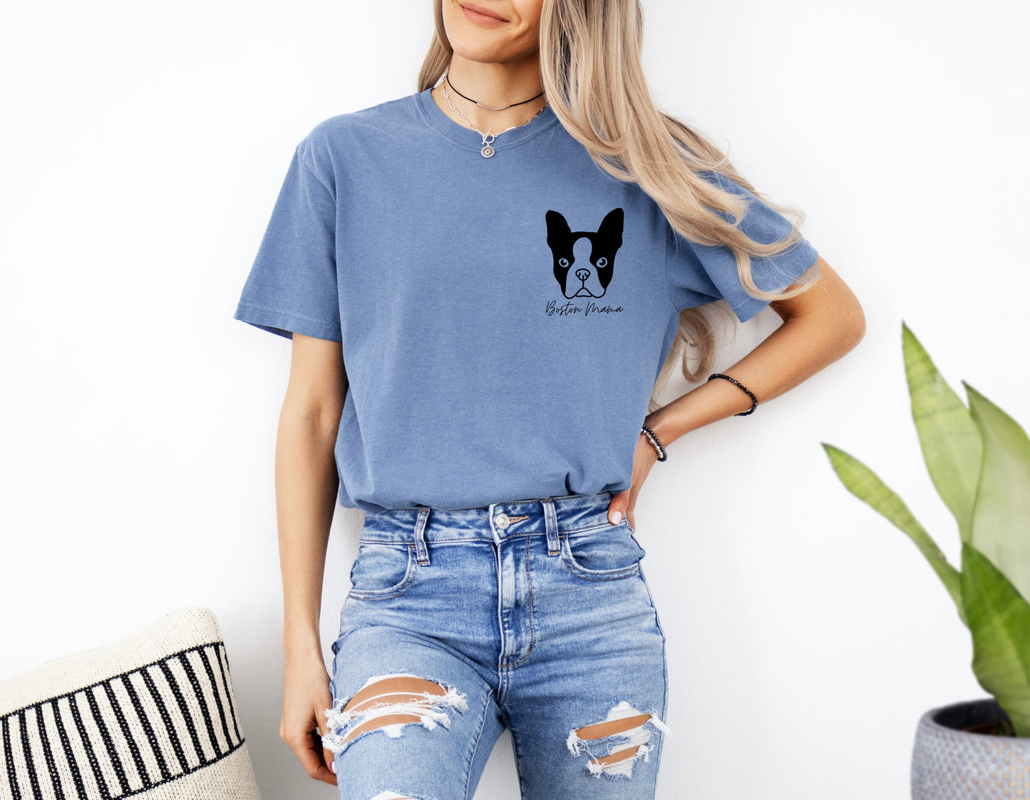 Boston Terrier Dog Mom Comfort Colors T Shirt