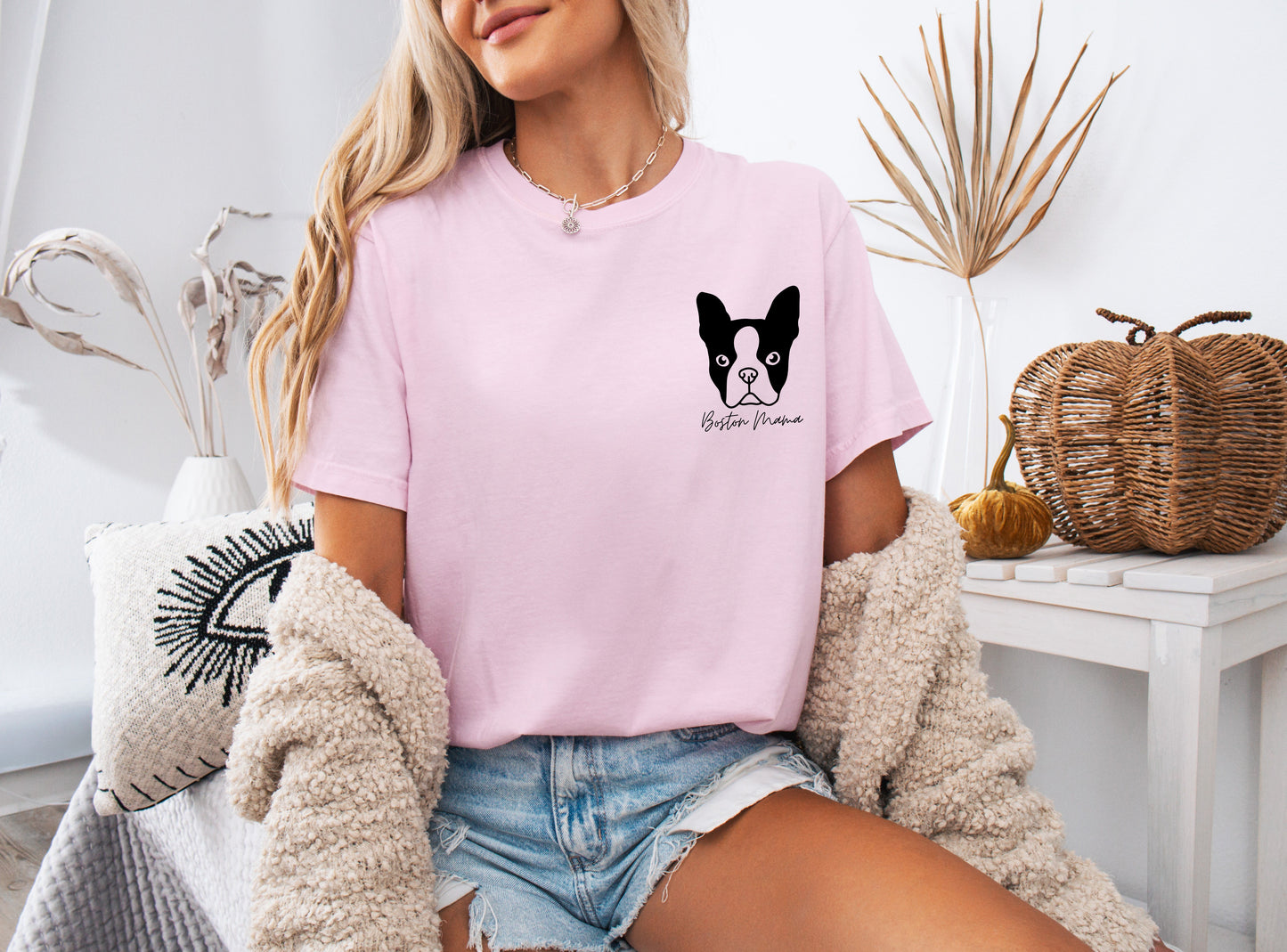 Boston Terrier Dog Mom Comfort Colors T Shirt