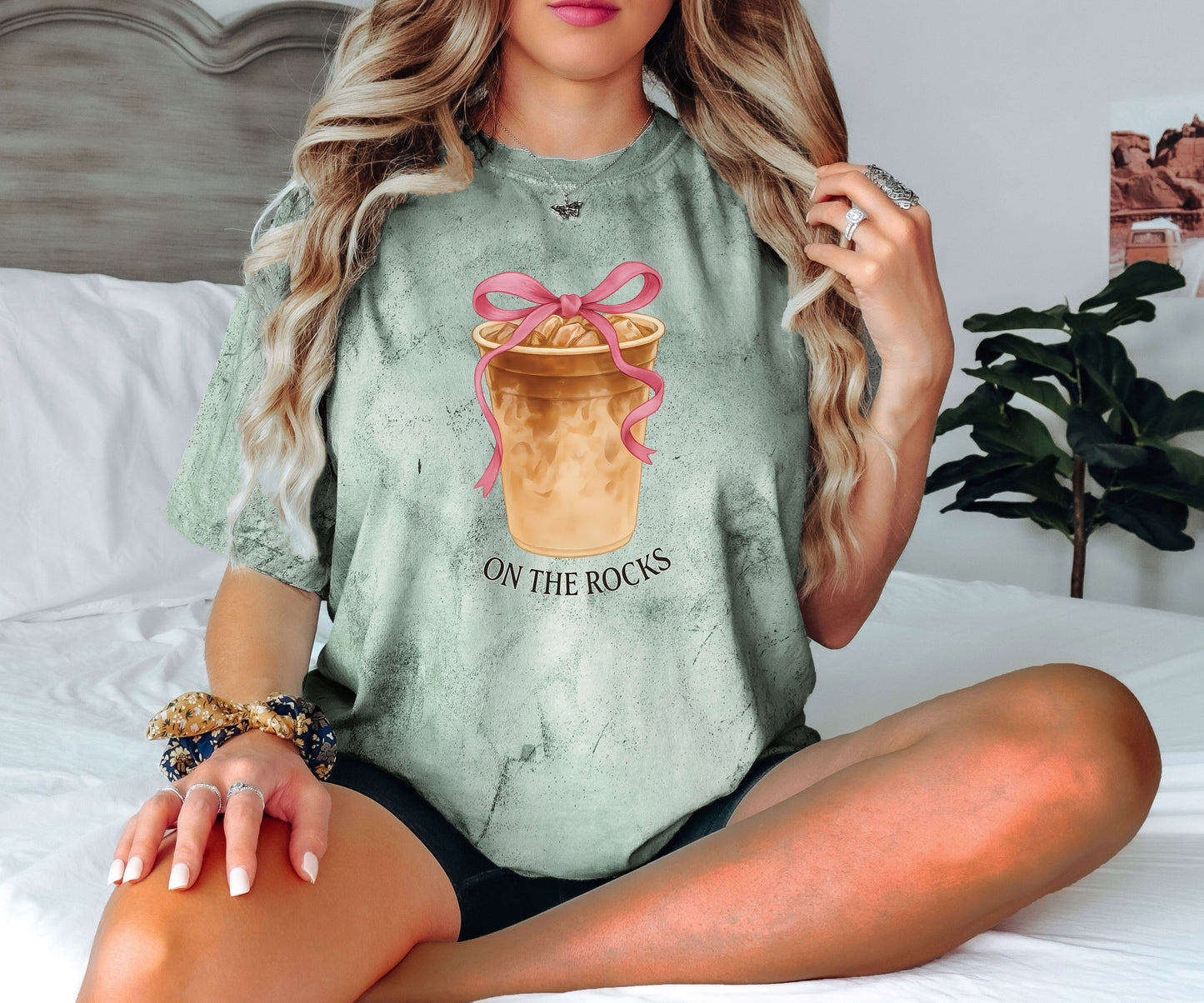 On the Rock Iced Latte Coffee Garment Dyed T Shirt