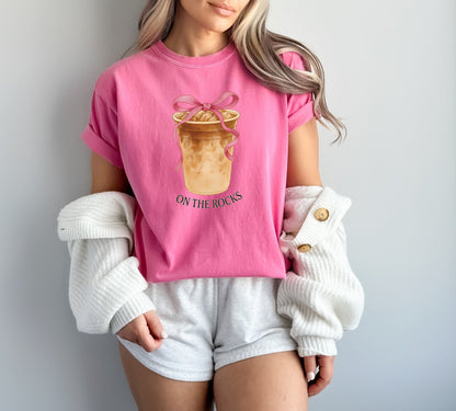 On the Rock Iced Latte Coffee Garment Dyed T Shirt
