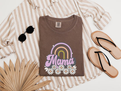 Mama Rainbow Comfort Colors T Shirt