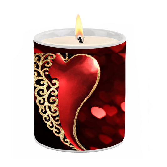 SUBLIMART: Love.ly - Soy Wax Candle Golden Heart Design #VAL03.