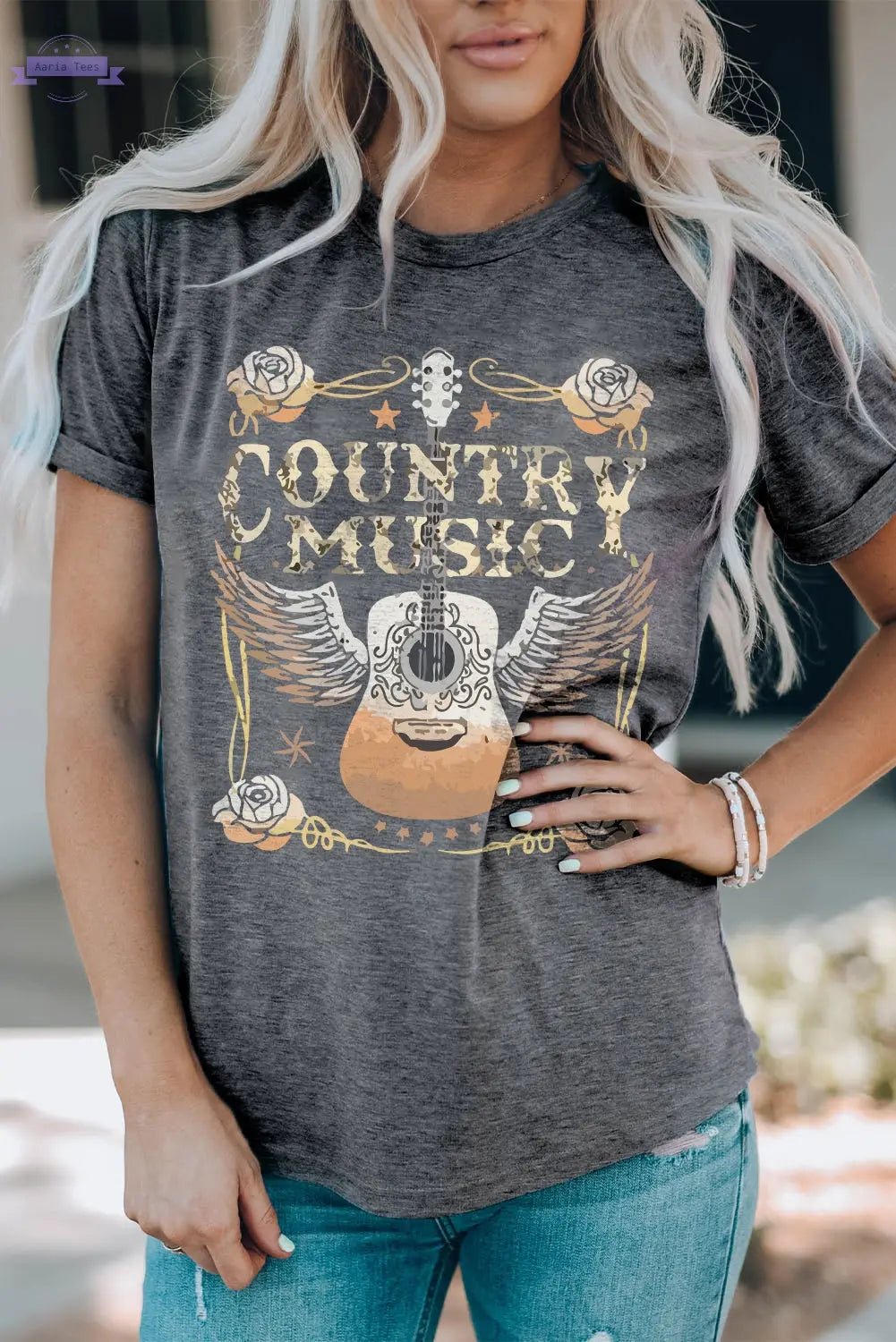 COUNTRY MUSIC Guitar Tee Threaded Pear