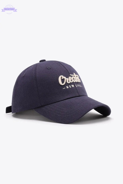 CREATE NEW LIFE Adjustable Cotton Baseball Cap Trendsi