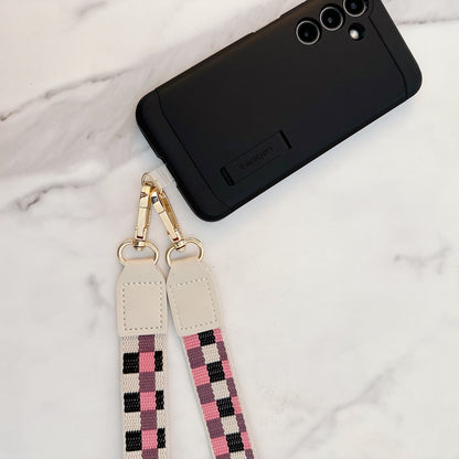 Checkered Crossbody Phone Lanyard - Aaria Tees