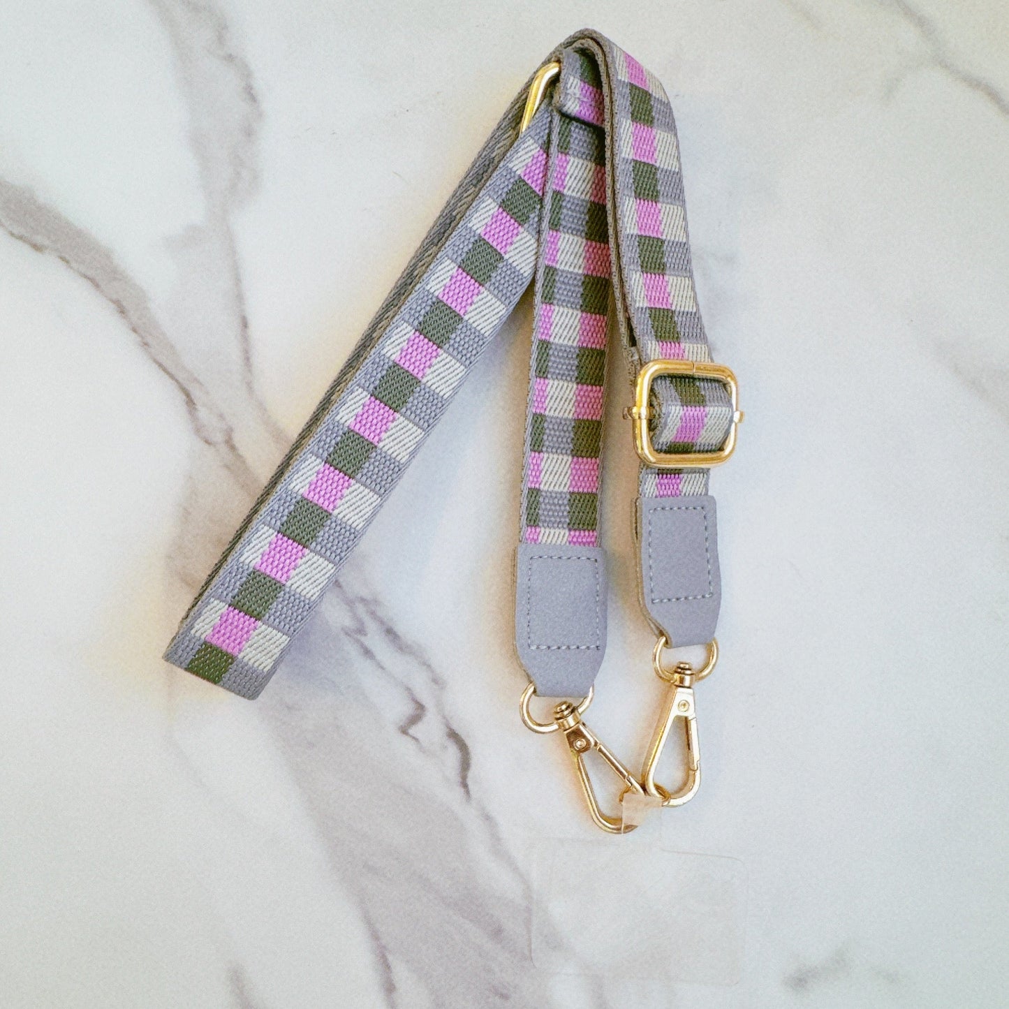Checkered Crossbody Phone Lanyard - Aaria Tees