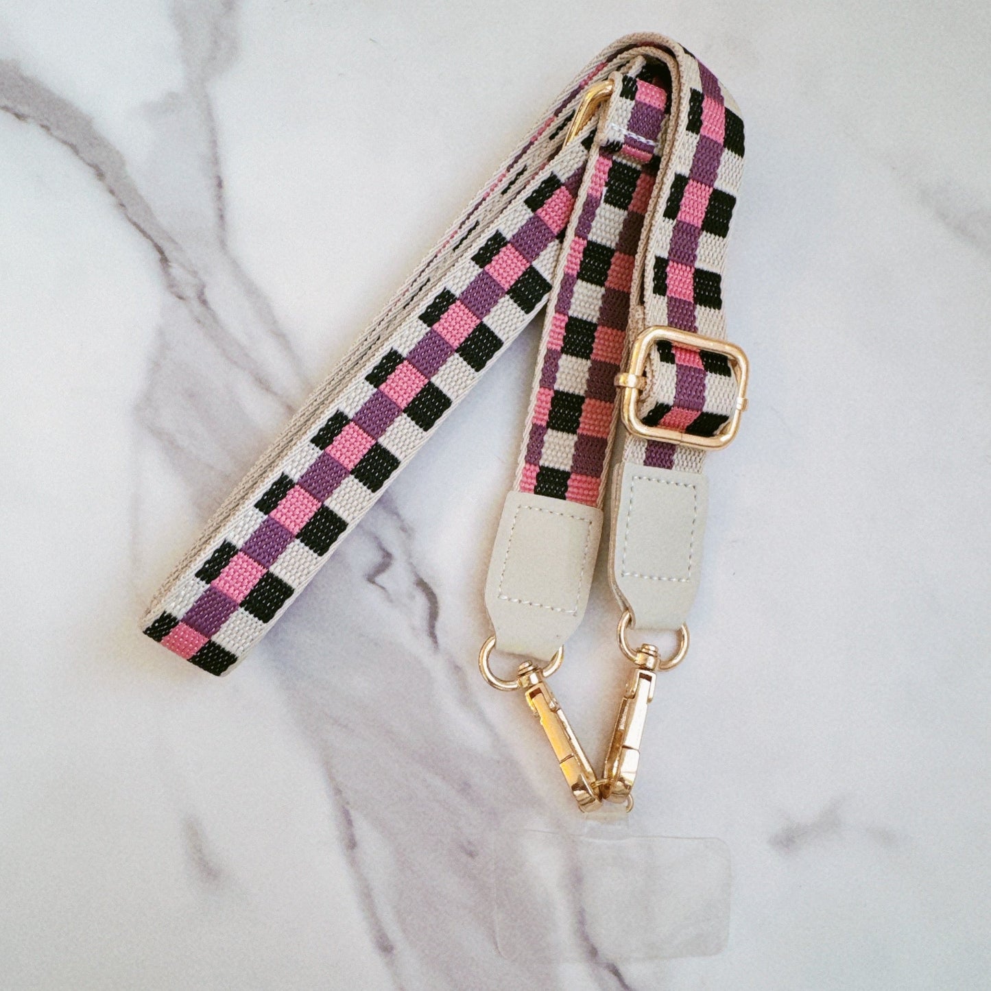Checkered Crossbody Phone Lanyard - Aaria Tees