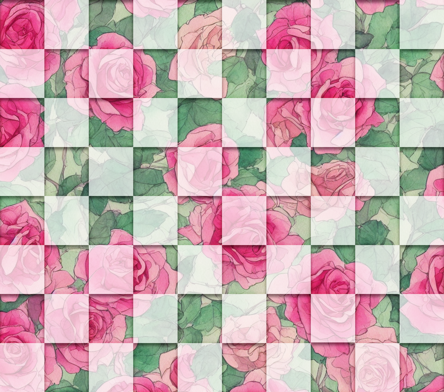 Checkered Rose 4-in-1 Can Cooler Cup