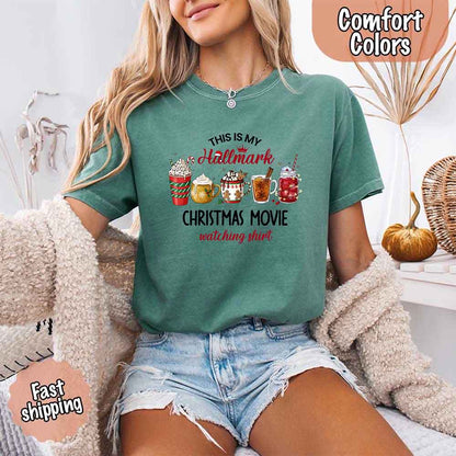 Christmas Movie Comfort Colors Shirt Hallmark Watching Tee