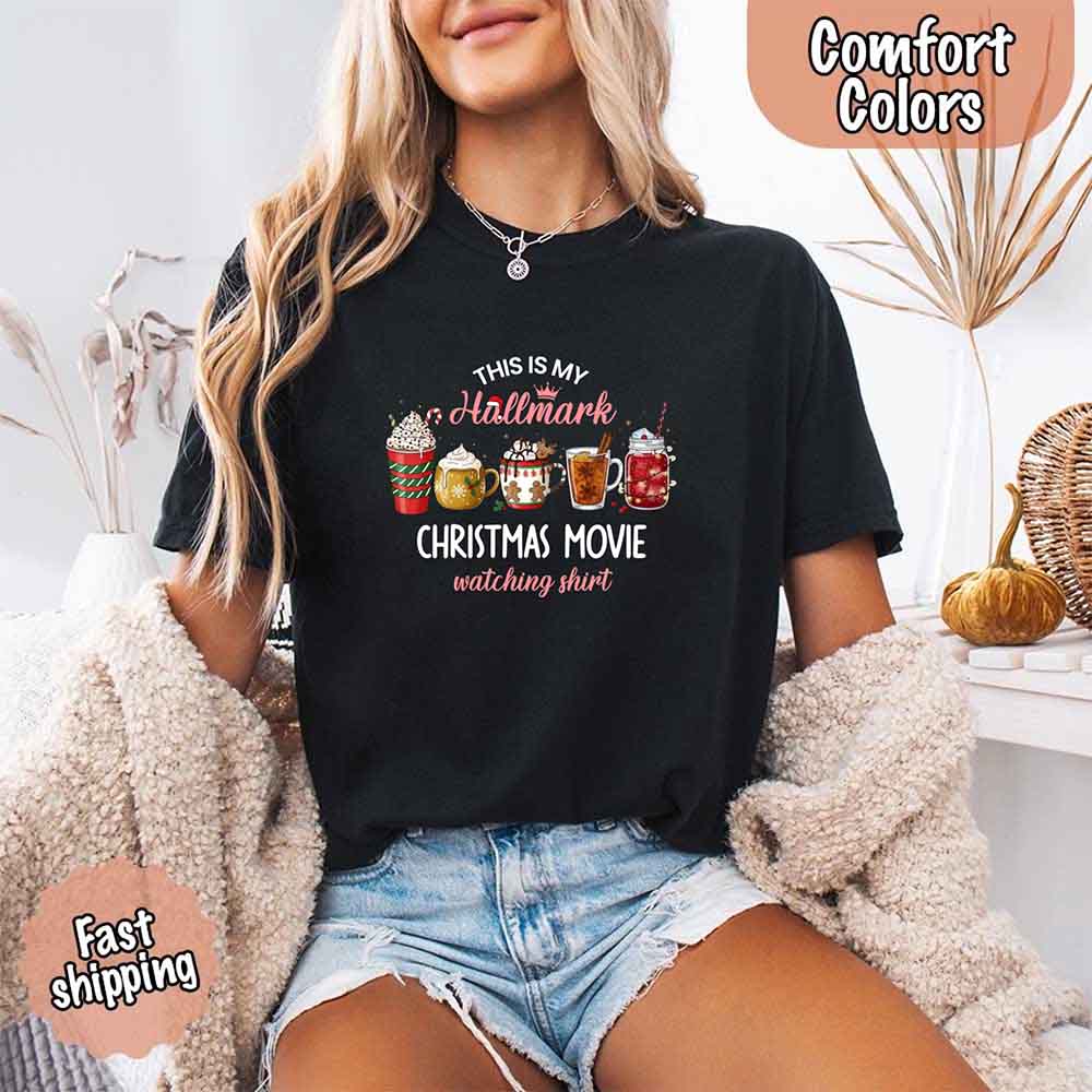 Christmas Movie Comfort Colors Shirt Hallmark Watching Tee