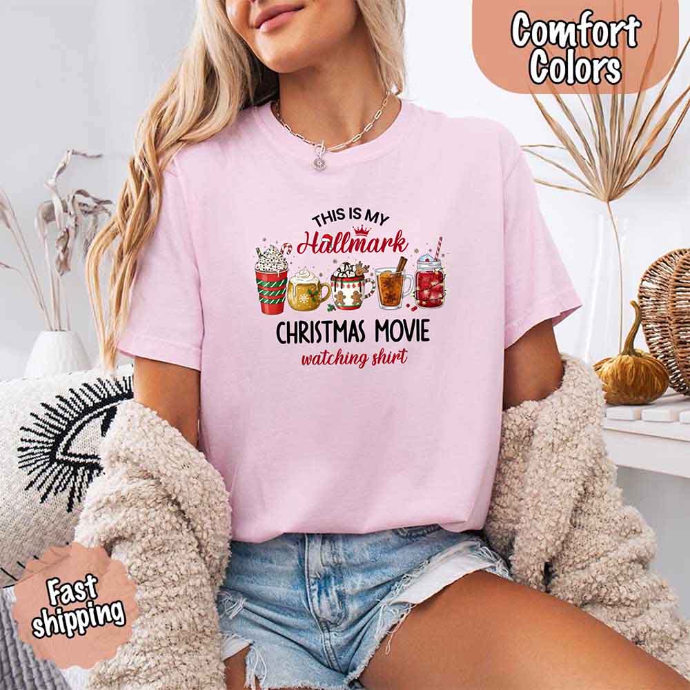 Christmas Movie Comfort Colors Shirt Hallmark Watching Tee