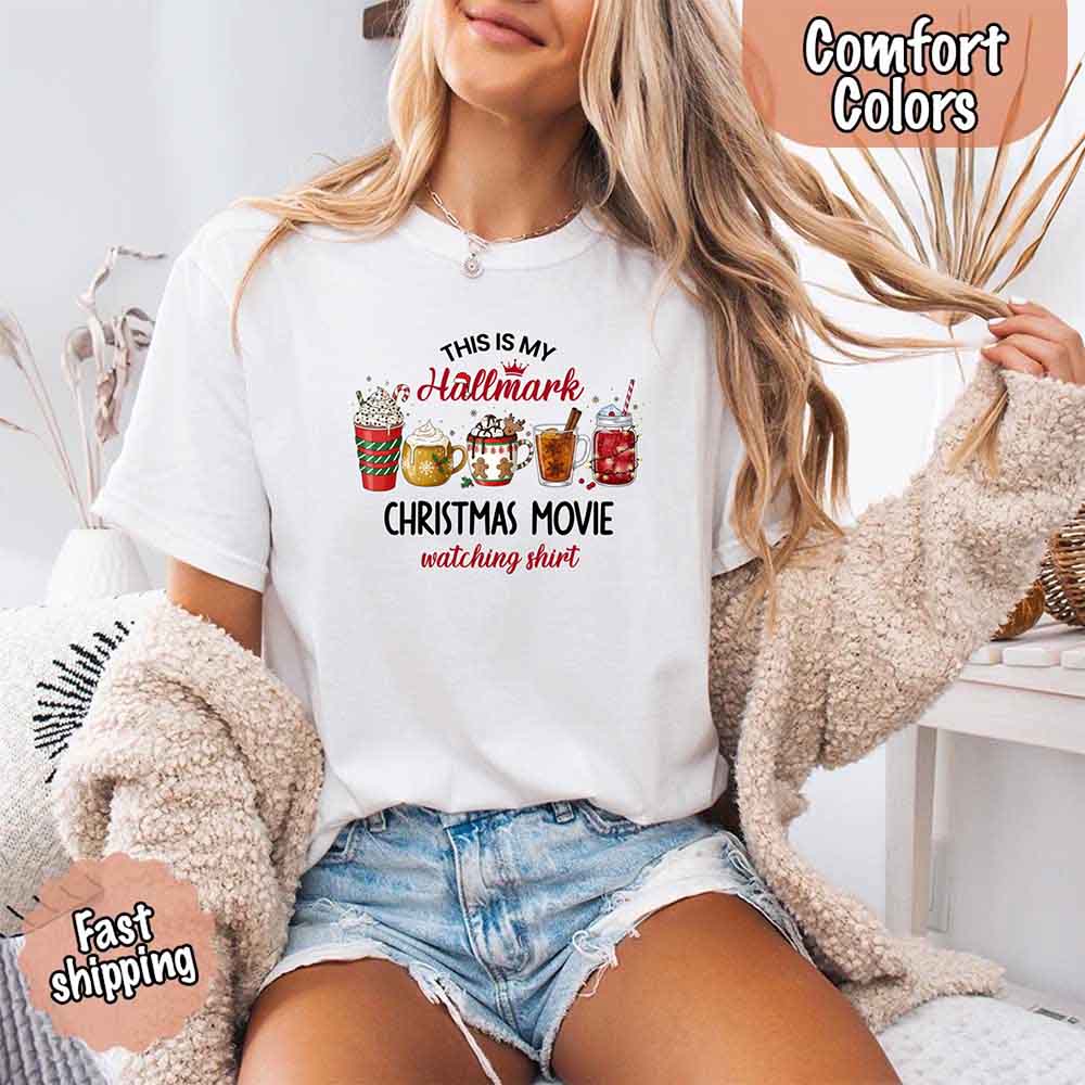Christmas Movie Comfort Colors Shirt Hallmark Watching Tee