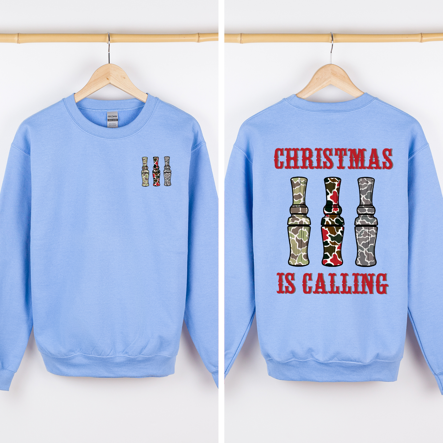 Christmas is Calling, Duck Season, Hunting, Front and Back Sweatshirt
