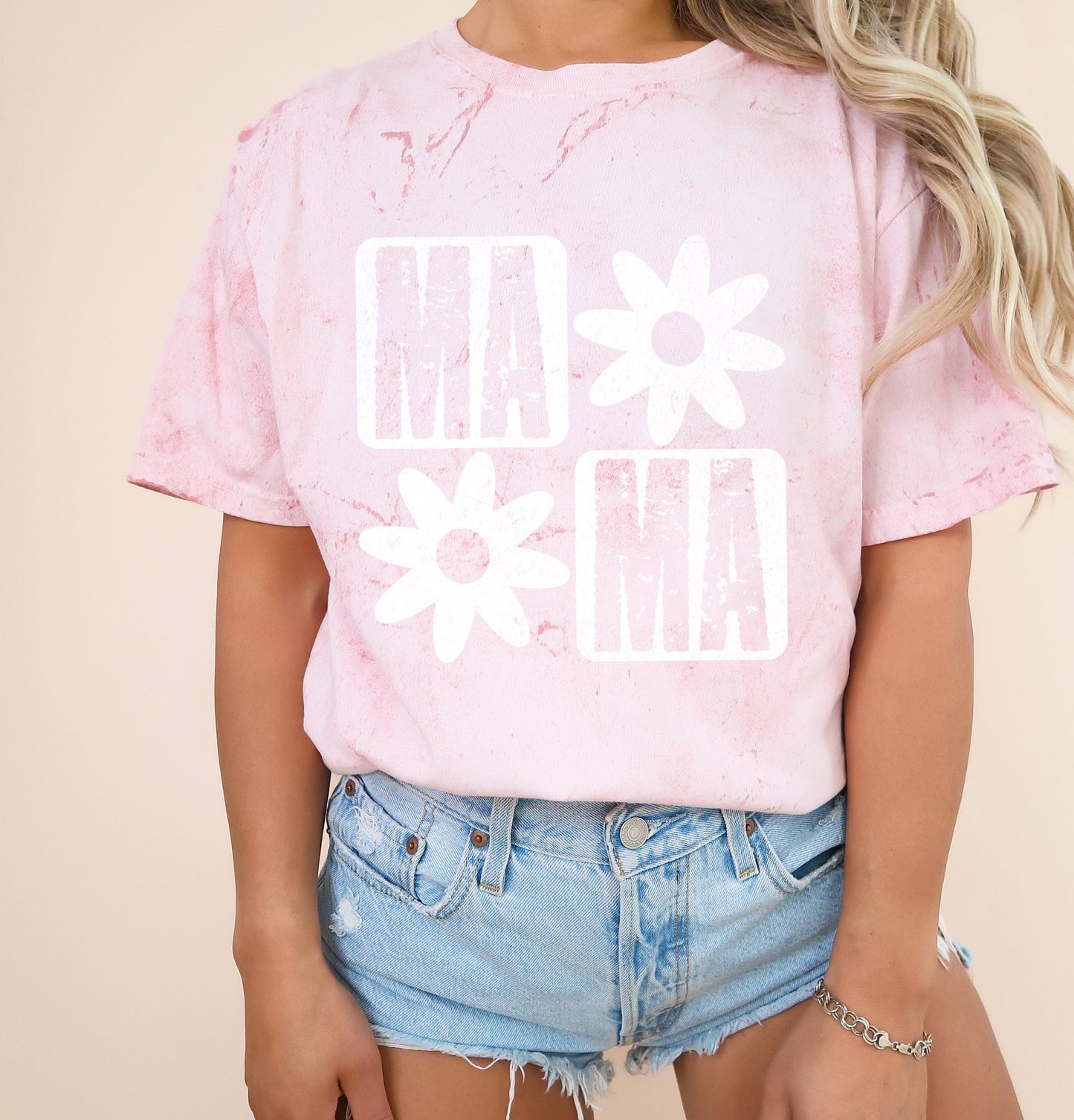 Mama Flower Comfort Colors T Shirt