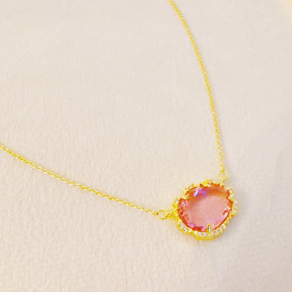 Clustered Glass Jewel Necklace - Aaria Tees