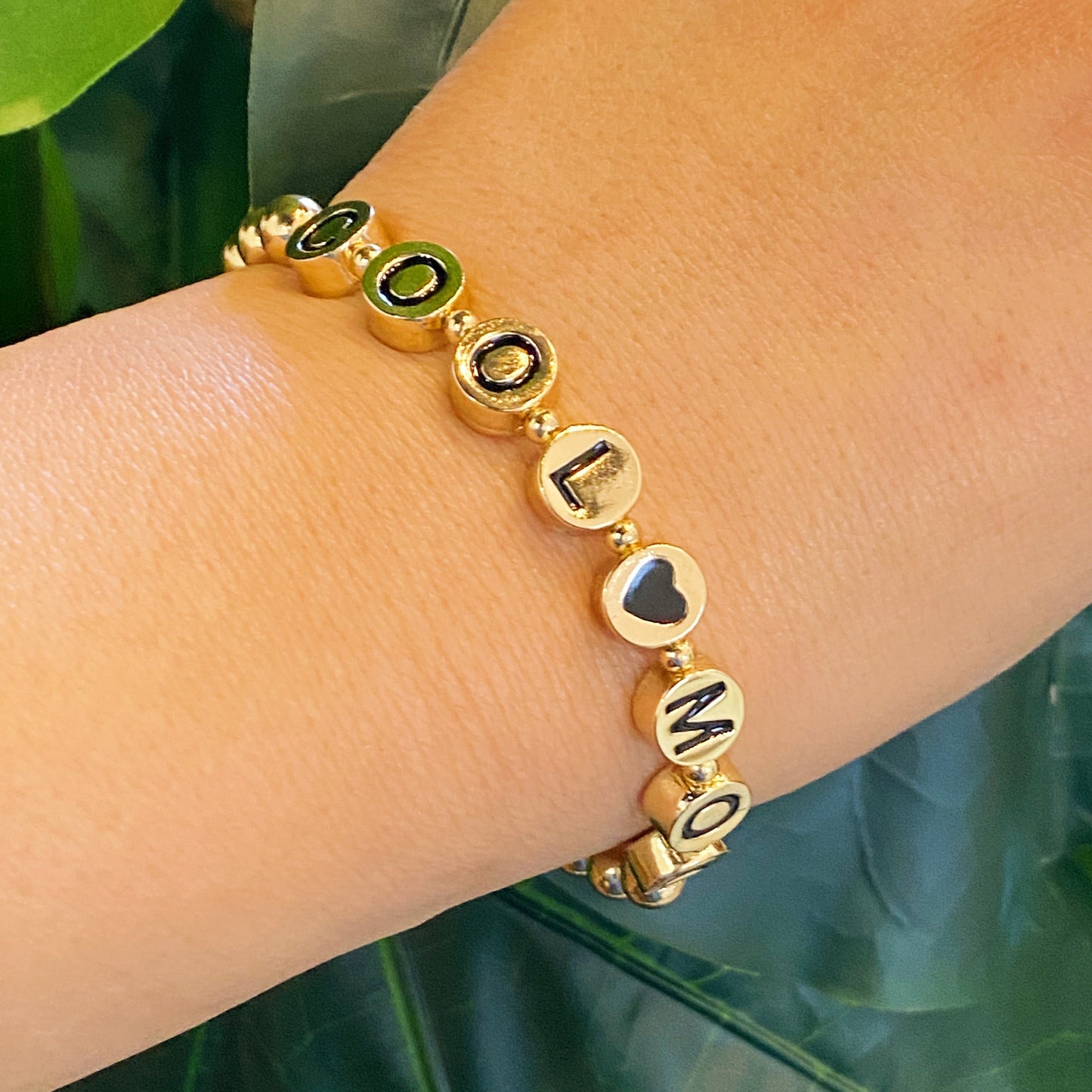 Cool Mom Gold Bead Bracelet - Aaria Tees
