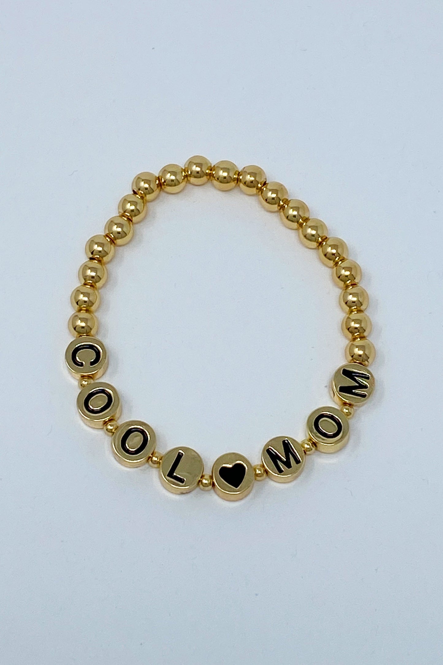 Cool Mom Gold Bead Bracelet - Aaria Tees
