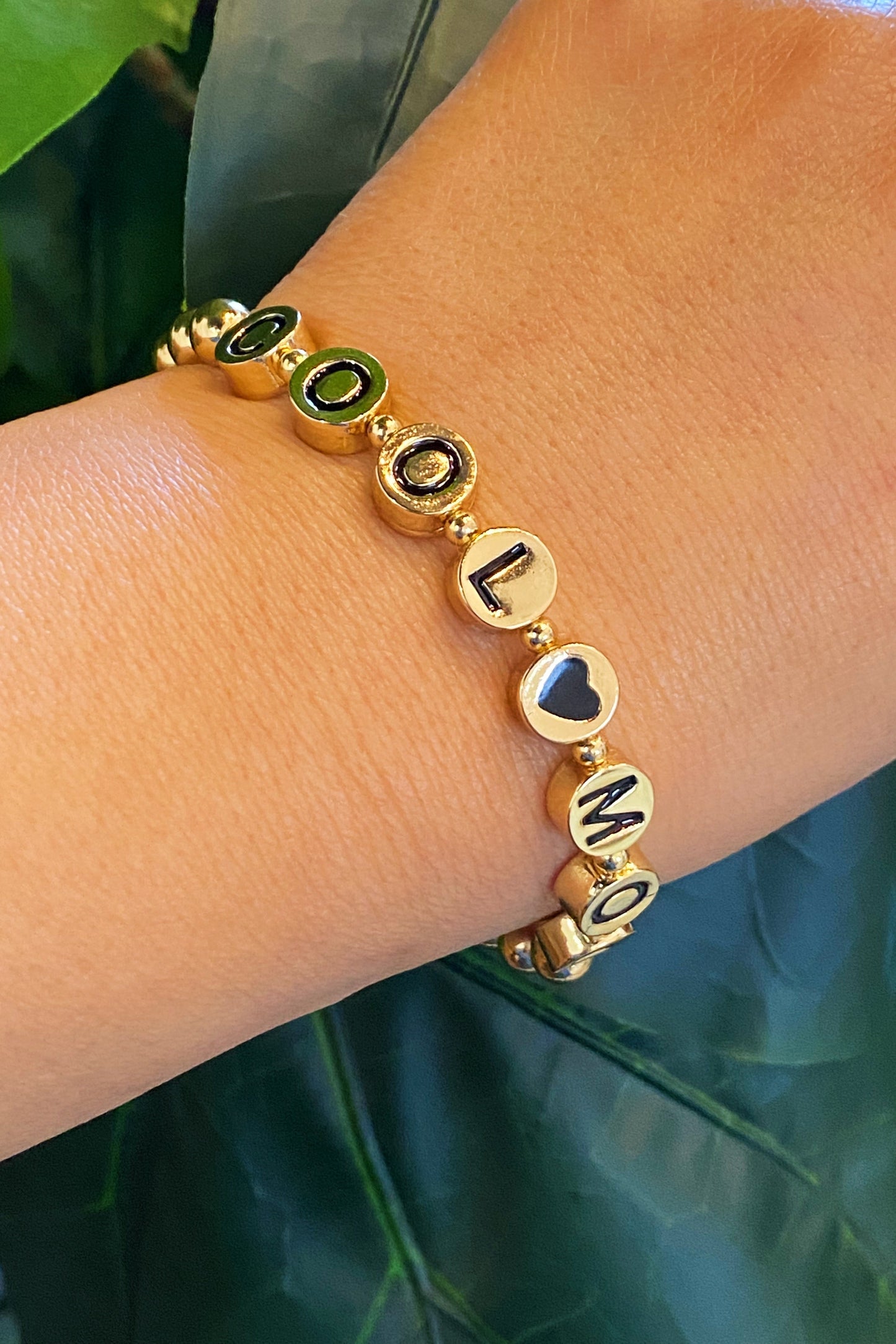 Cool Mom Gold Bead Bracelet - Aaria Tees