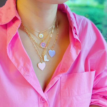Cow Girl Boot Pendant Necklace - Aaria Tees