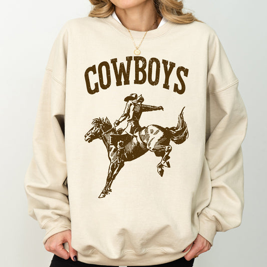 Cowboys, Bronco Rider, Cowboy, Western, Horse, Sweatshirt