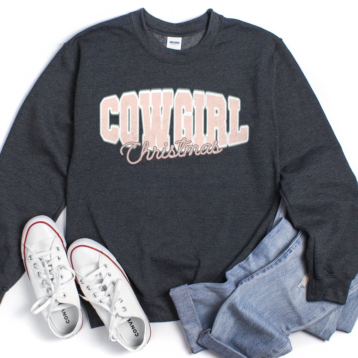 Cowgirl Christmas Retro Sweatshirt