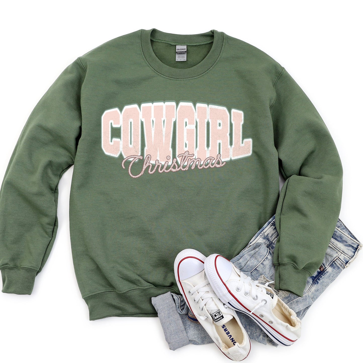 Cowgirl Christmas Retro Sweatshirt
