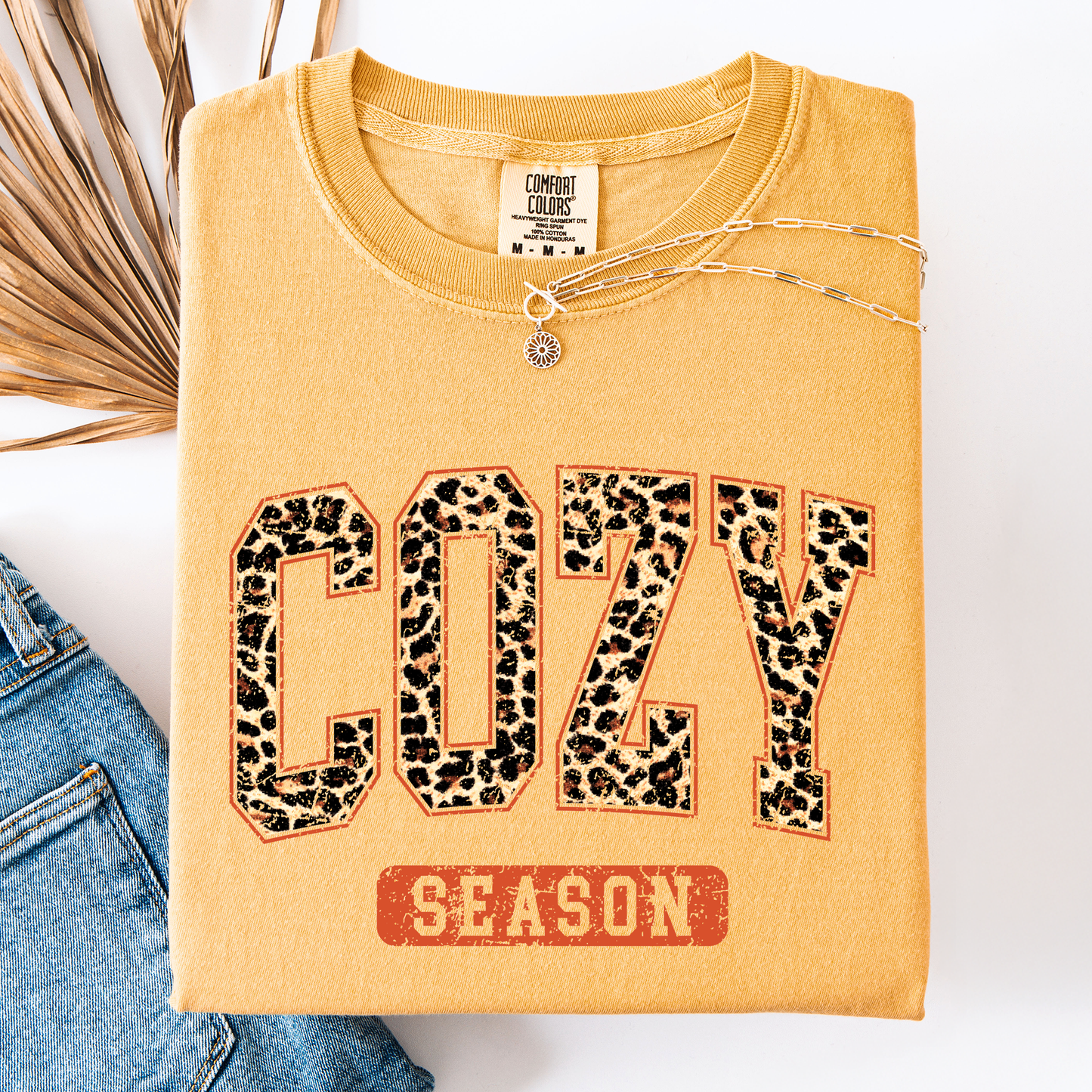 Cozy Season, Leopard Print, Halloween, Autumn, Fall, Comfort Colors T-Shirt