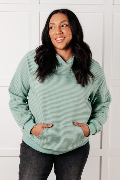 Crosswalk Textured Hoodie in Green (Online Exclusive)