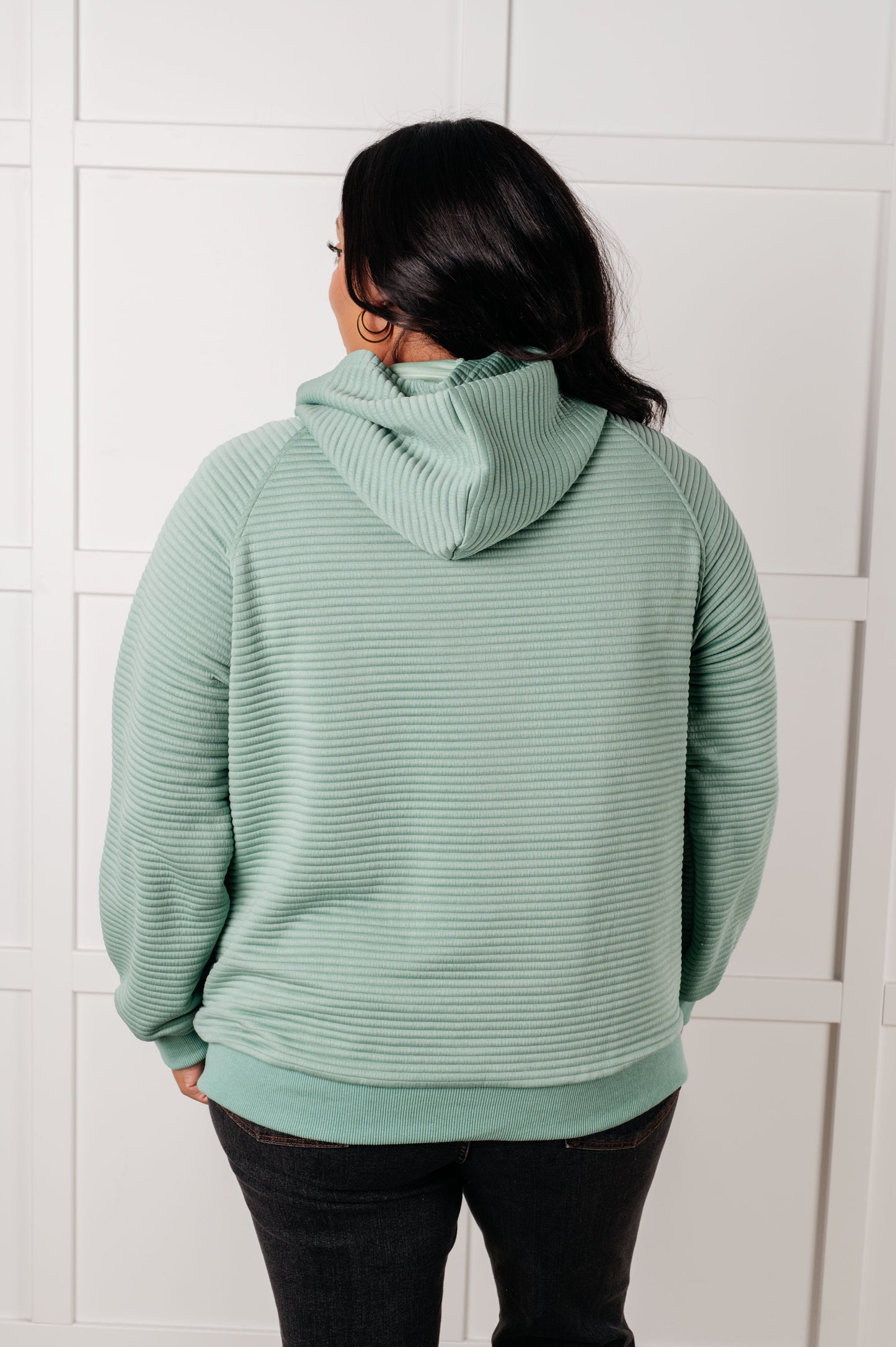 Crosswalk Textured Hoodie in Green (Online Exclusive)