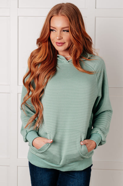 Crosswalk Textured Hoodie in Green (Online Exclusive)