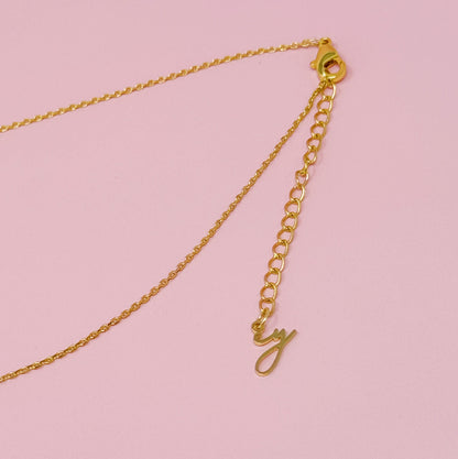 Crystal Bubble Initial Necklace - Aaria Tees