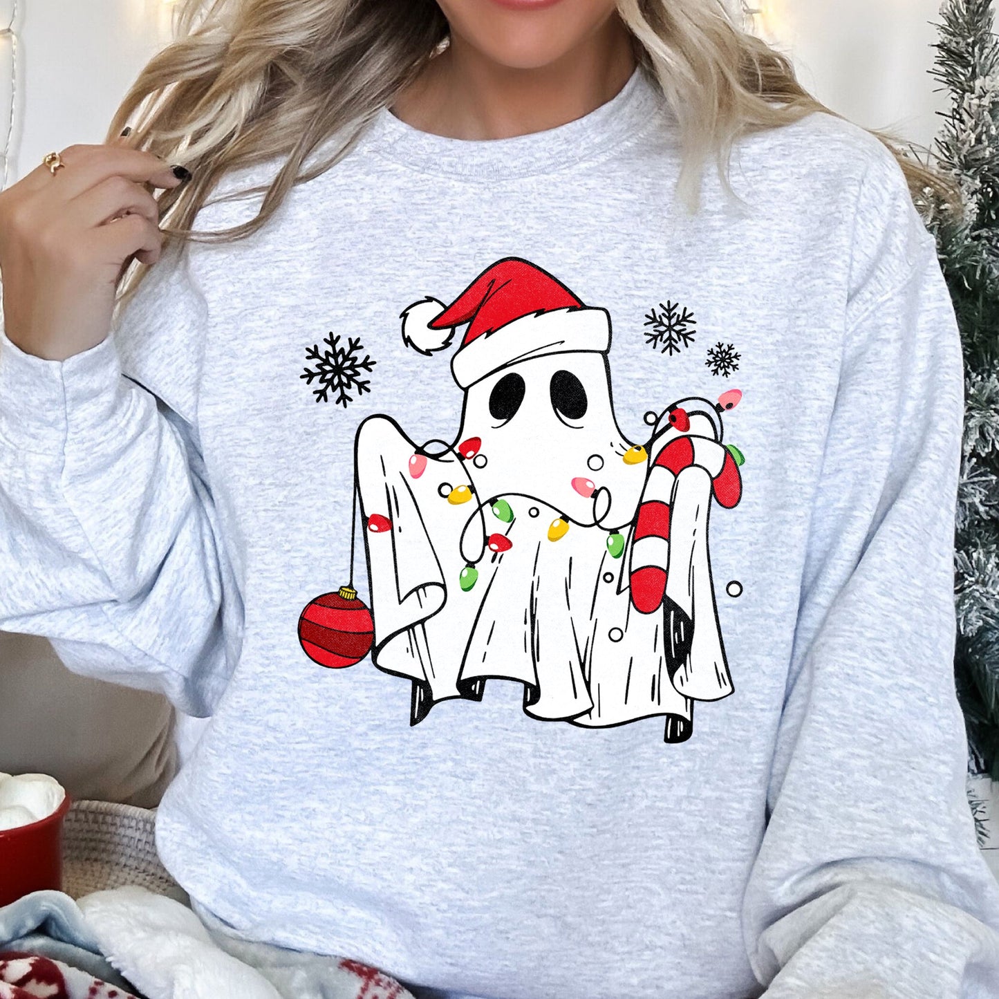 Cute Ghost Christmas Sweatshirt