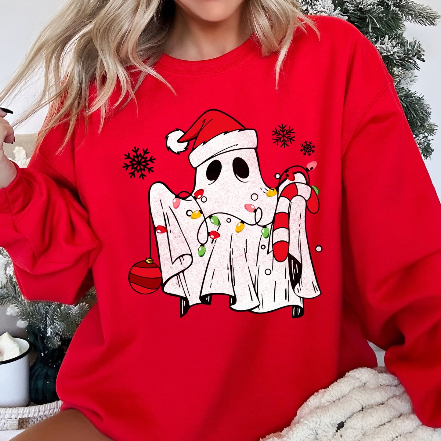 Cute Ghost Christmas Sweatshirt