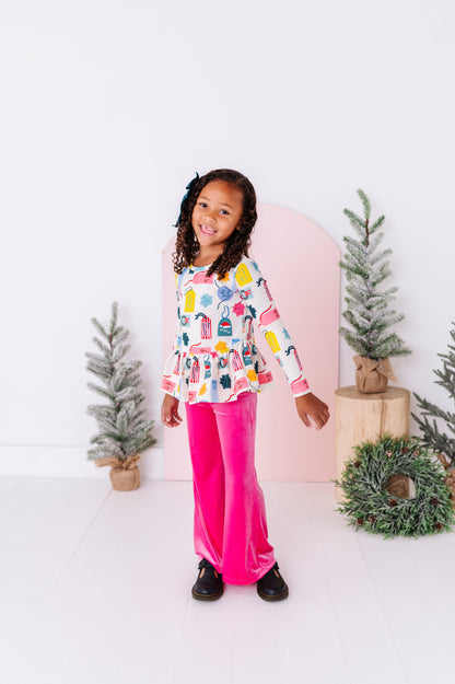 Hot Pink Velvet | Wide-Leg Pants