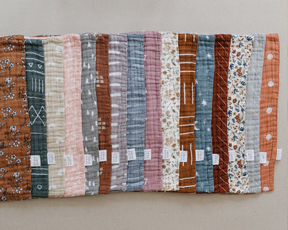 Mustard Mudcloth Muslin Burp Cloth