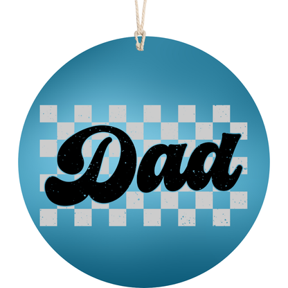 Checkered Dad Car Freshener