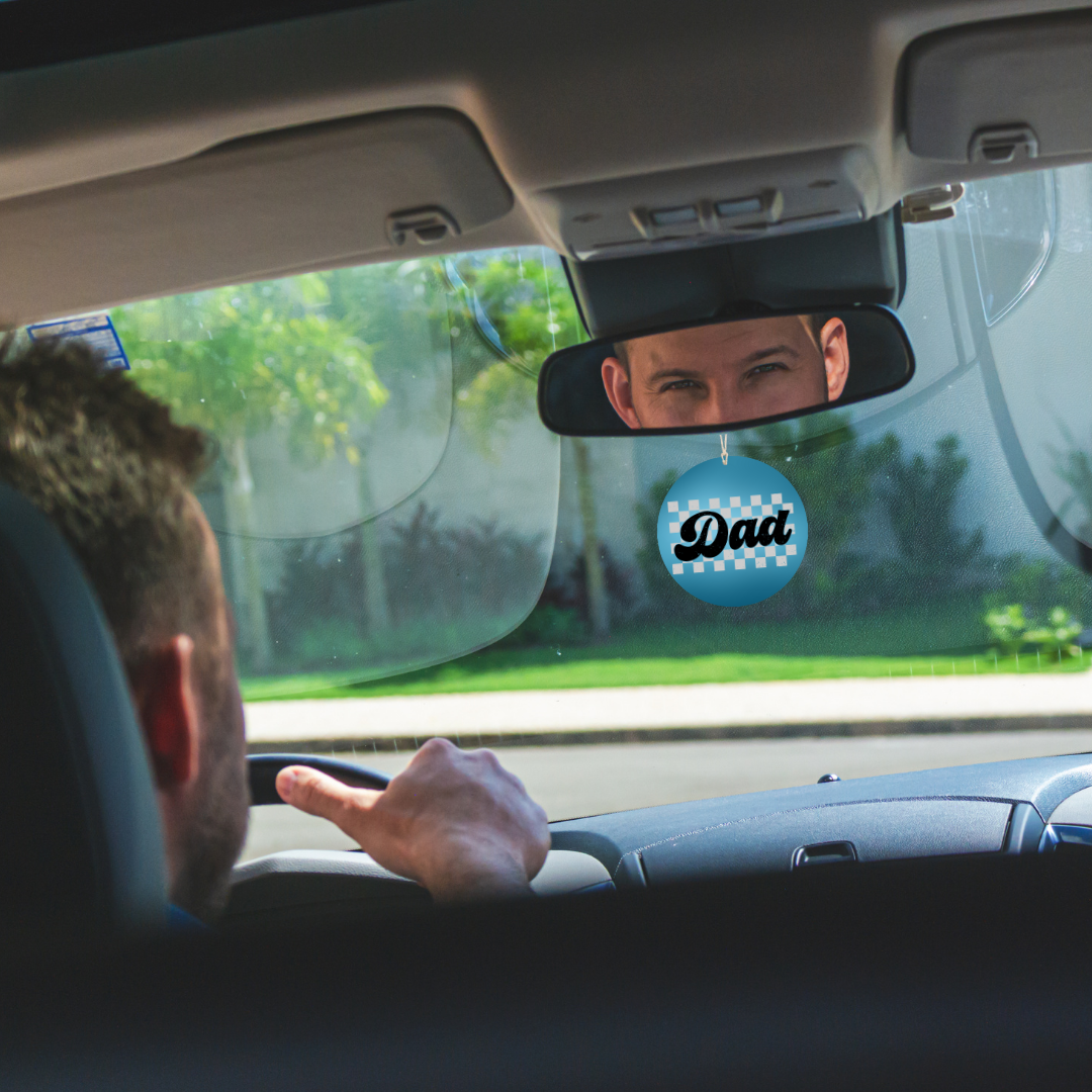 Checkered Dad Car Freshener