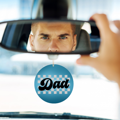 Checkered Dad Car Freshener