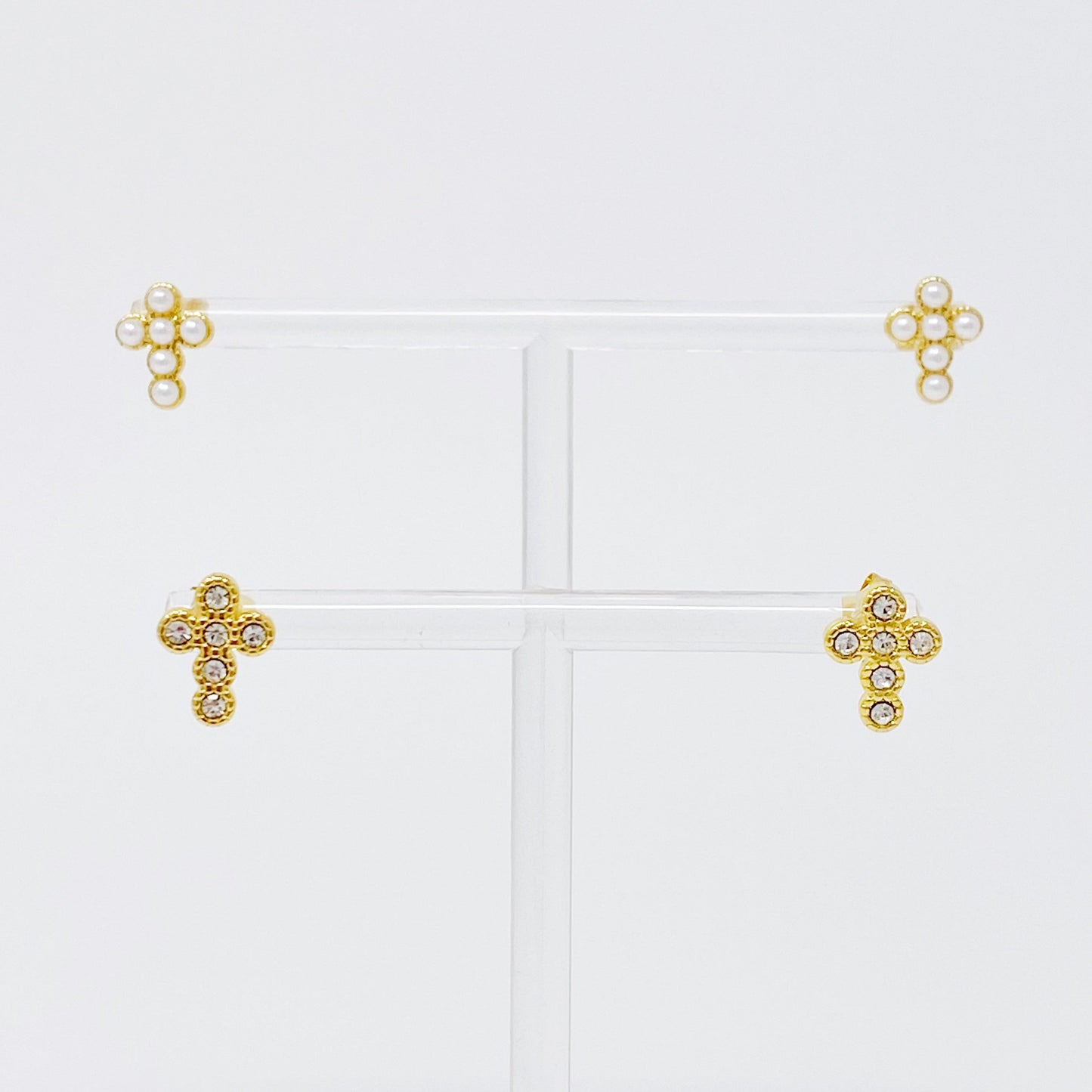 Dainty Cross Stud Earrings