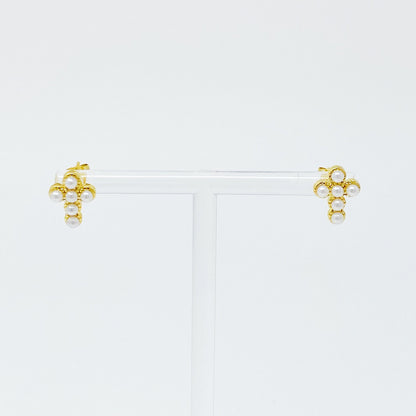 Dainty Cross Stud Earrings