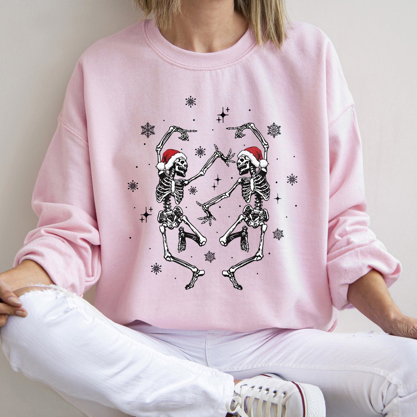 Dancing Skeletons Retro Christmas Sweatshirt