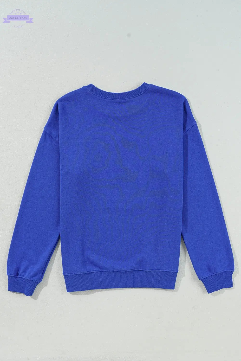 Dark Blue Game Day Crew Neck Graphic Pullover Sweatshirt Aaria Tees